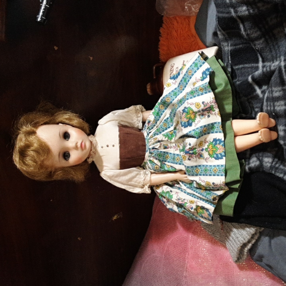 Vintage hard plastic winky doll